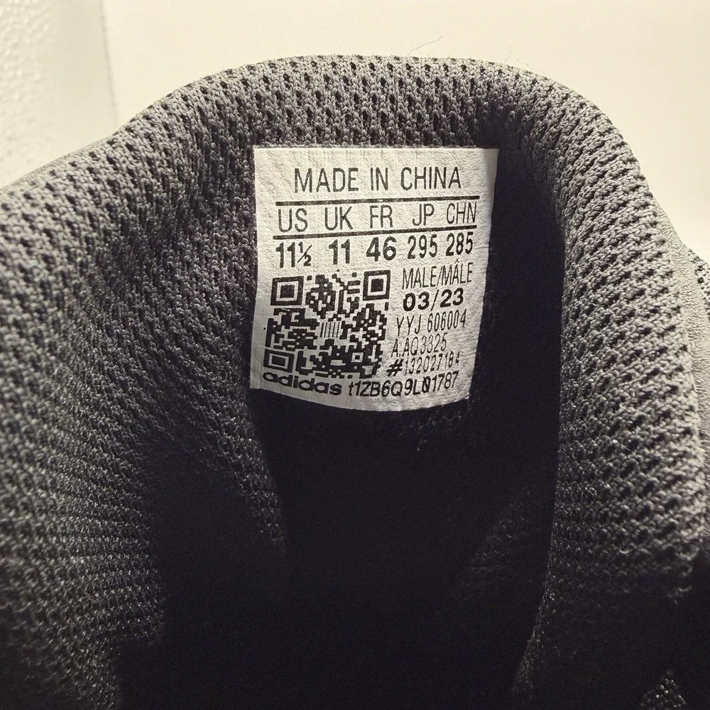Adidas HVC 2 Wrestling Shoes Mens 11.5 Black White High Top AQ3325